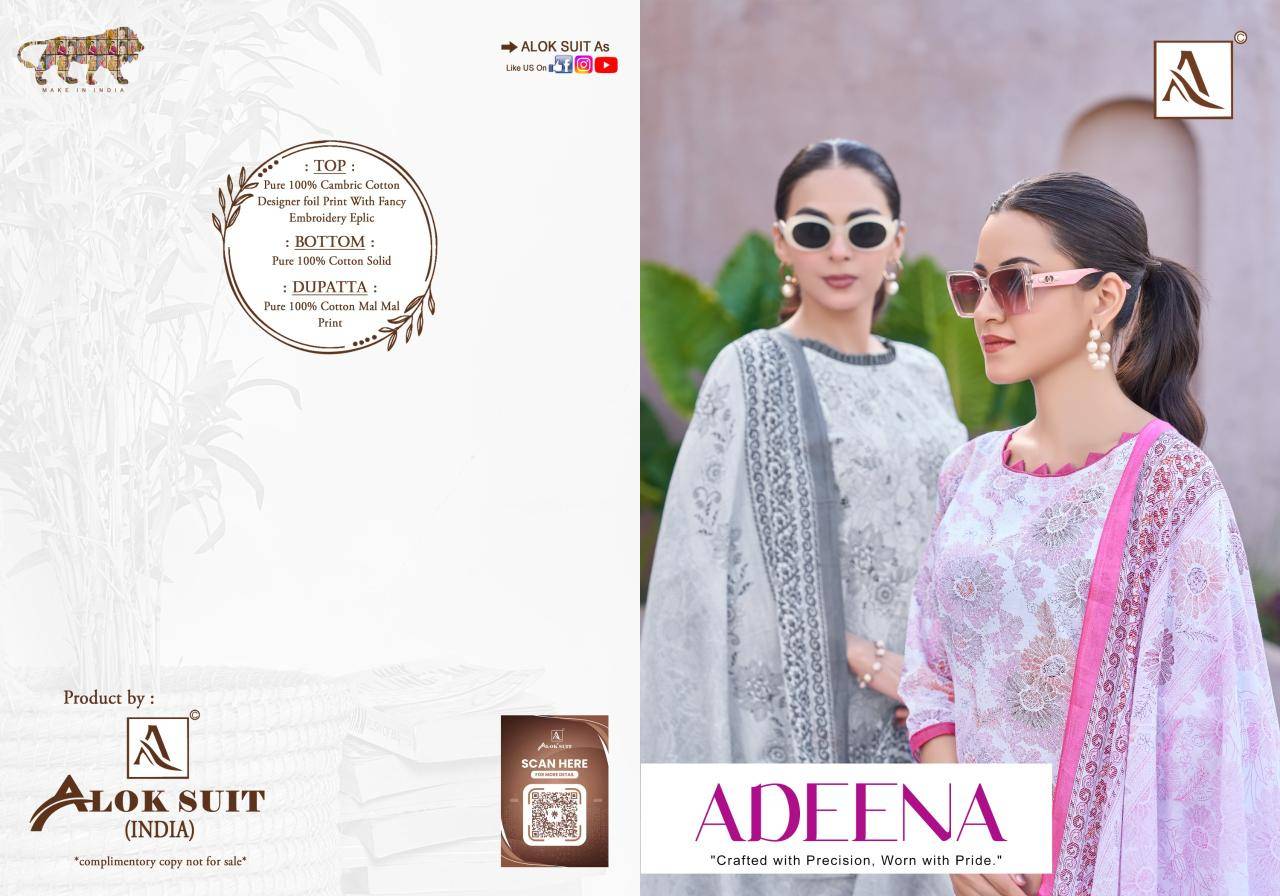 Alok suit adeena Wholesale dress material suppliers in India